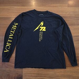 Metallica M72 World Tour  Concert Shirt Long Sleeve XL 2023 2024 Dates Black